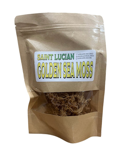 Saint Lucian Golden Sea Moss - Wildcrafted 1oz - Alkaline Electrics